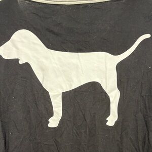 PINK Victoria's Secret Black and White Long Sleeve Tee